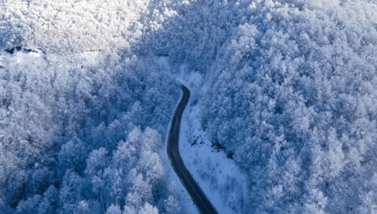 Çam Dağı’nın Karla Kaplanan Görüntüsü Hayran Bıraktı