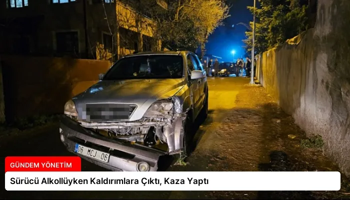 Sürücü Alkollüyken Kaldırımlara Çıktı, Kaza Yaptı