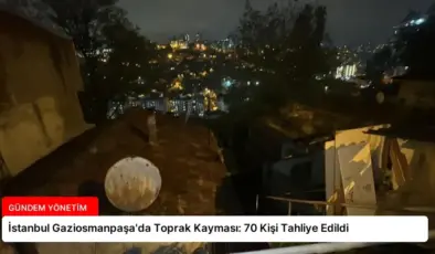 İstanbul Gaziosmanpaşa’da Toprak Kayması: 70 Kişi Tahliye Edildi