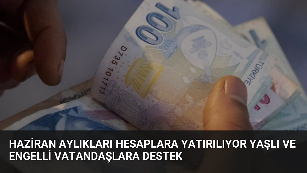 Haziran Aylıkları Hesaplara Yatırılıyor Yaşlı ve Engelli Vatandaşlara Destek
