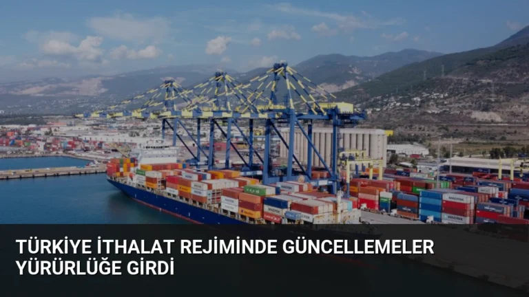 Türkiye İthalat Rejiminde Güncellemeler Yürürlüğe Girdi