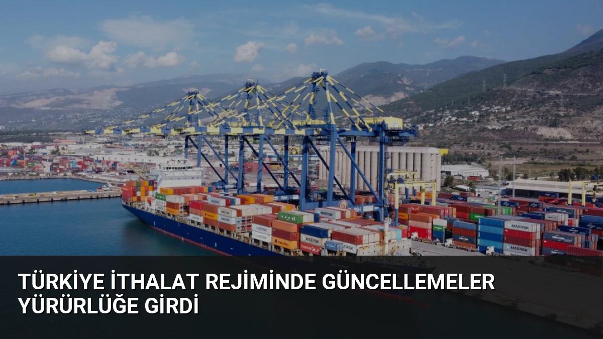 Türkiye İthalat Rejiminde Güncellemeler Yürürlüğe Girdi